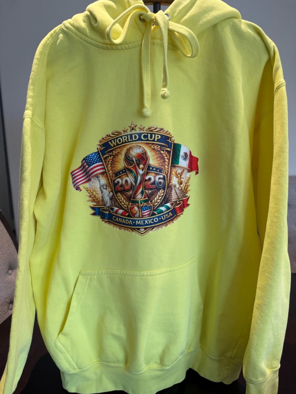 World Cup 2026 Yellow Graphic Hoodie - Unbranded